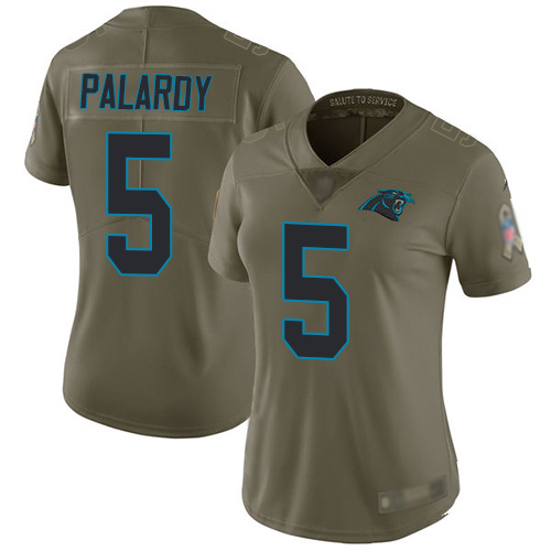 Carolina Panthers Limited Olive Women Michael Palardy Jersey NFL Football #5 2017 Salute to Service->women nfl jersey->Women Jersey